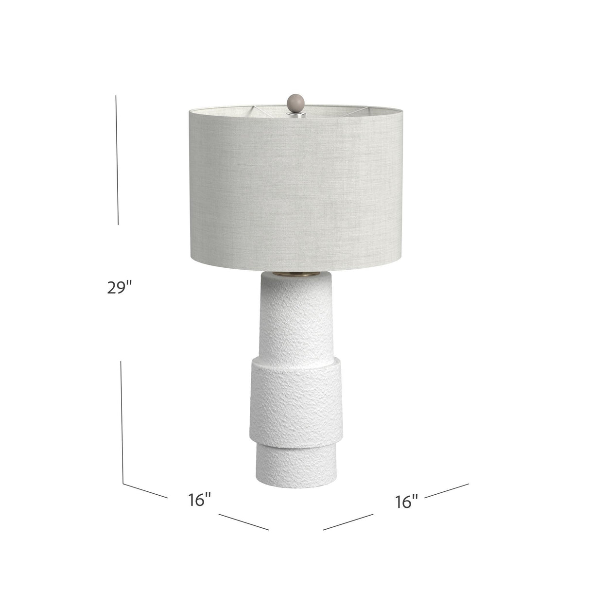 Bassett White Valdivia Table Lamp