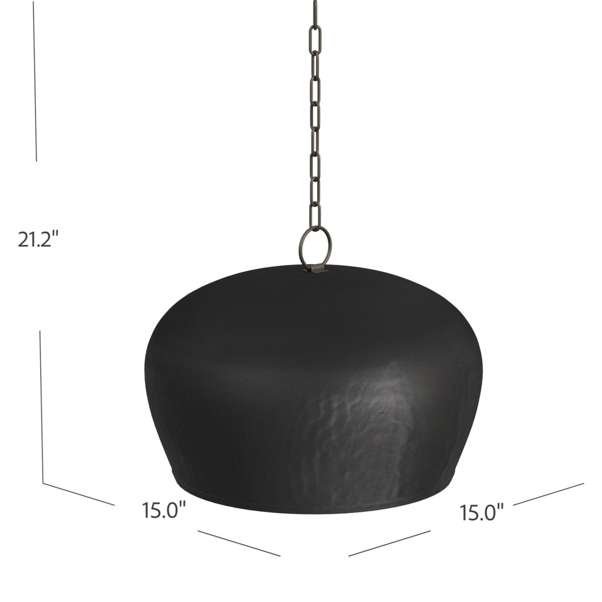 Bassett Black Bell Pendant