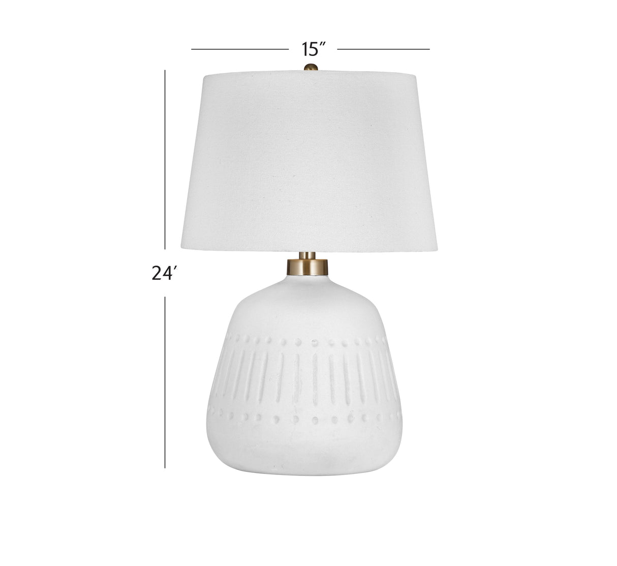 Bassett White Journey Table Lamp
