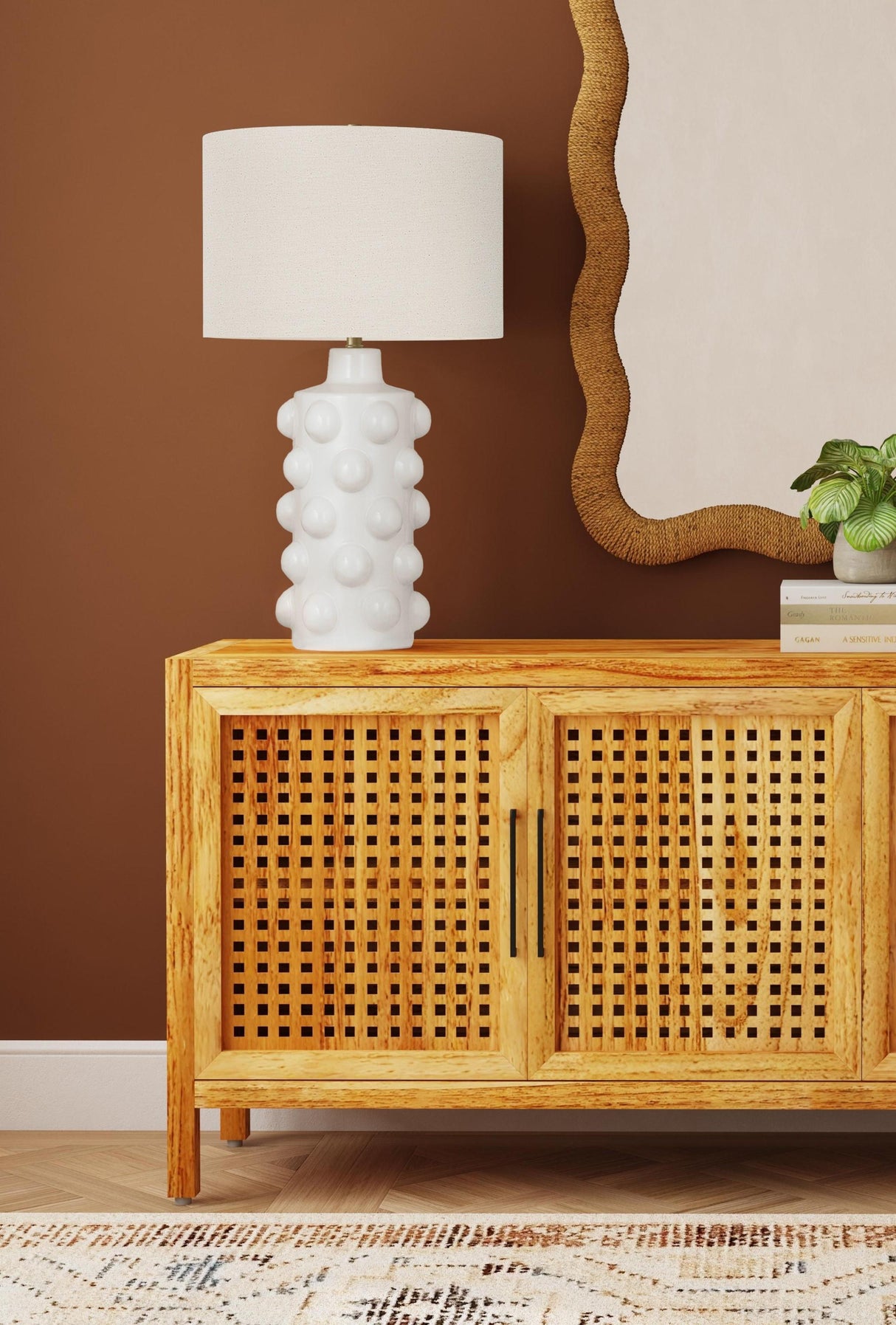 Bassett White Lynn Table Lamp - White