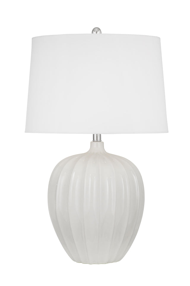 Bassett White Lotus White Table Lamp