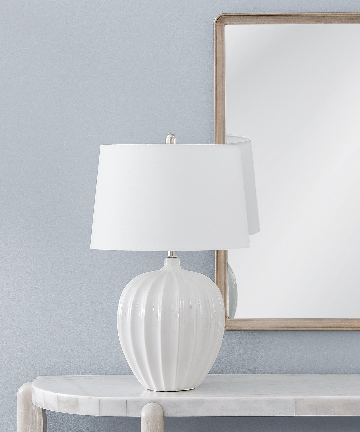 Bassett White Lotus White Table Lamp