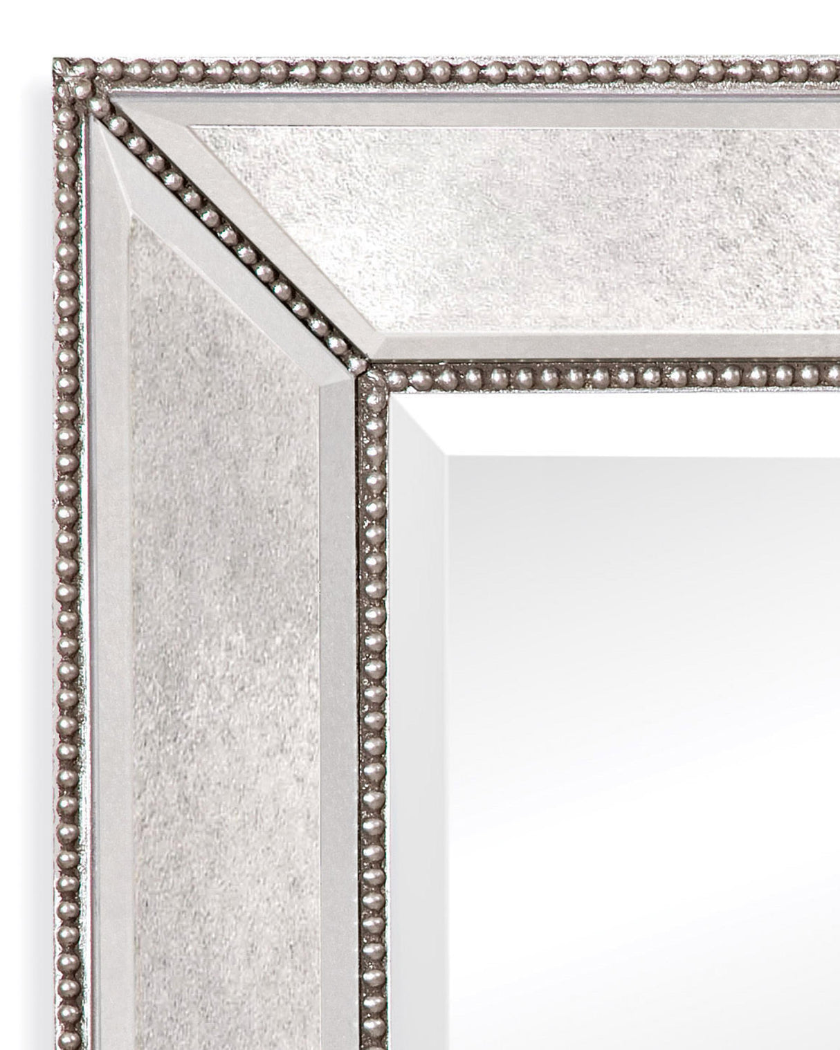 Bassett Silver Beaded Floor Mirror