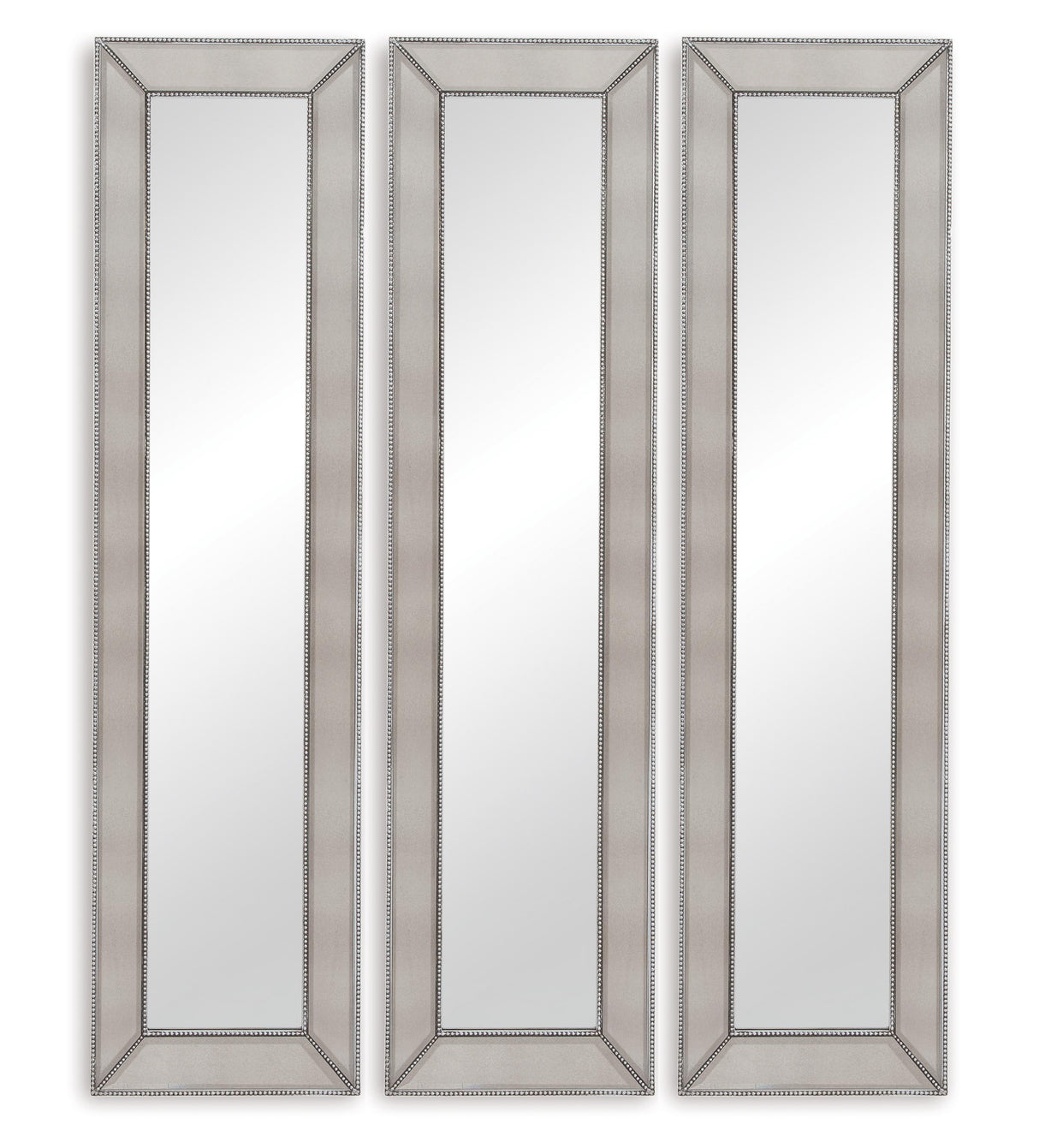 Bassett Silver Beaded Floor Mirror