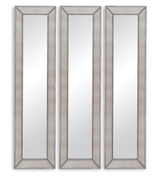 Bassett Silver Beaded Floor Mirror