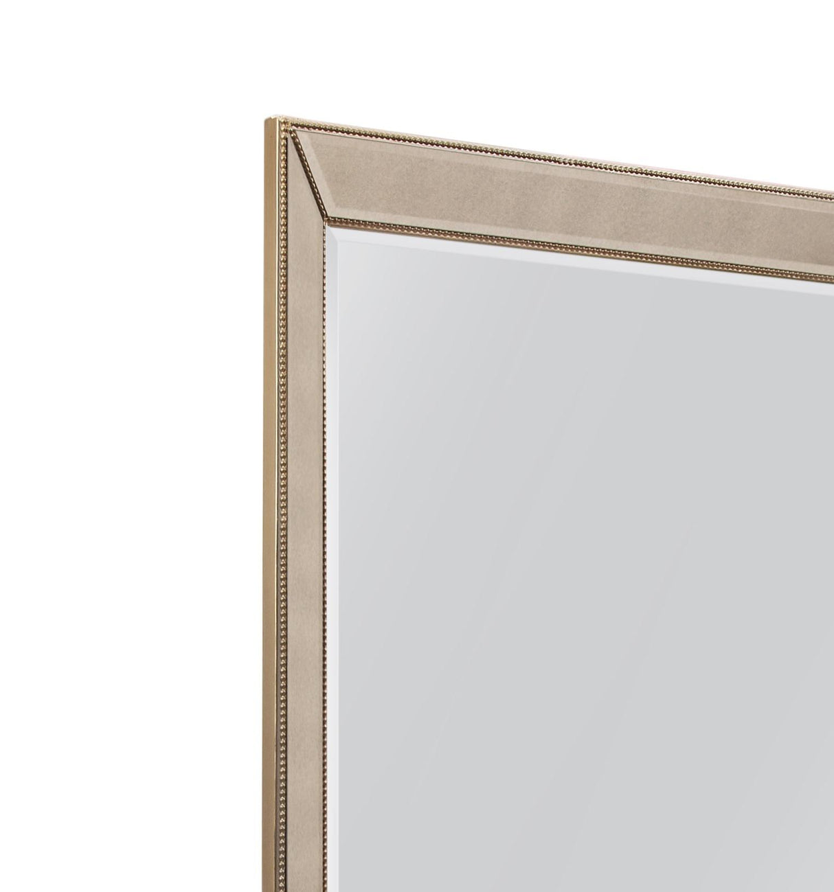 Bassett Gold Beaded Leaner Mirror - Gold