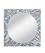 Bassett Blue Sunburst Bone Wall Mirror
