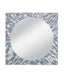 Bassett Blue Sunburst Bone Wall Mirror