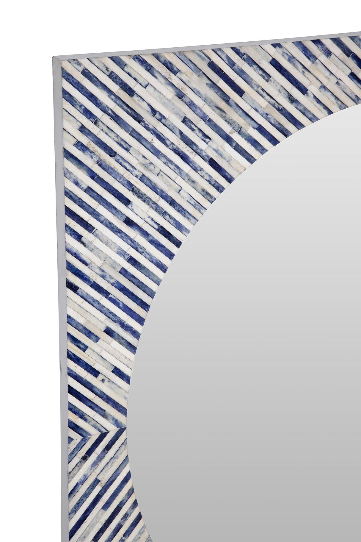 Bassett Blue Sunburst Bone Wall Mirror