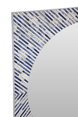 Bassett Blue Sunburst Bone Wall Mirror