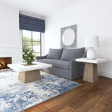 Bassett Blue Sunburst Bone Wall Mirror