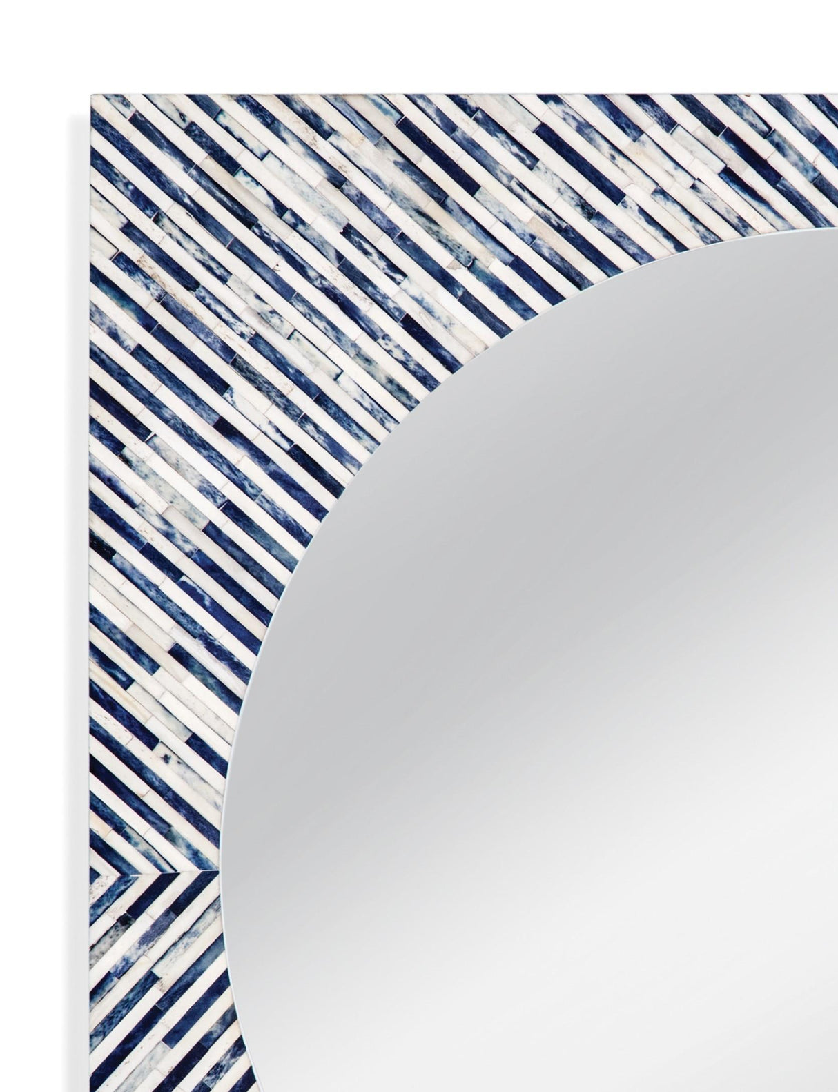 Bassett Blue Sunburst Bone Wall Mirror