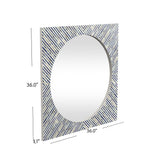 Bassett Blue Sunburst Bone Wall Mirror