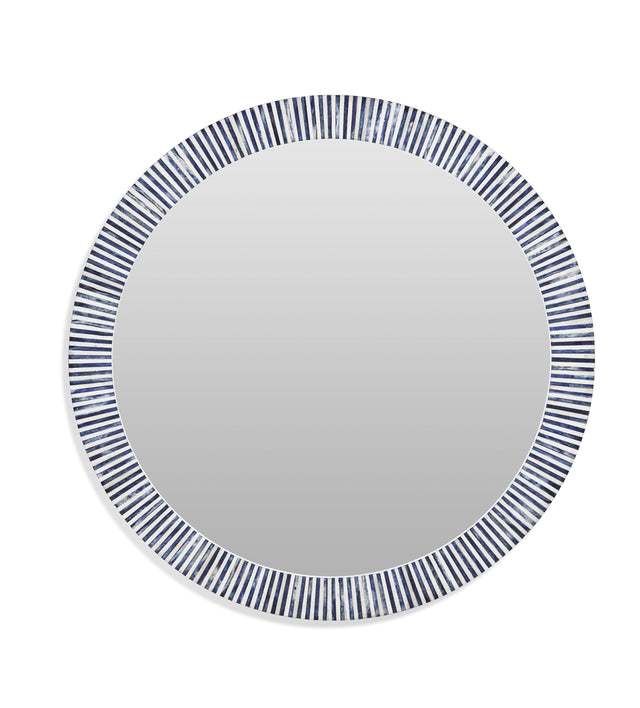 Bassett Blue Radial Bone Wall Mirror