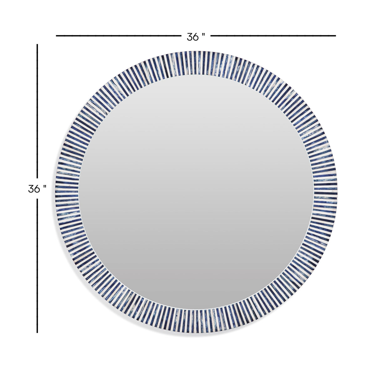 Bassett Blue Radial Bone Wall Mirror