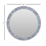 Bassett Blue Radial Bone Wall Mirror