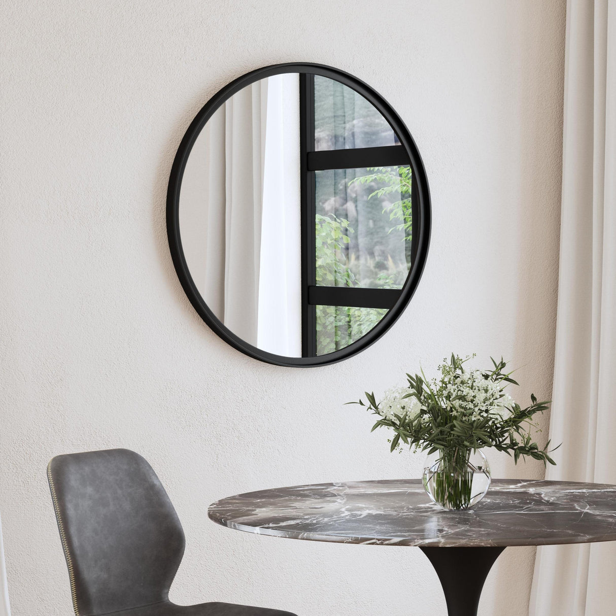 Bassett Black Jackie Wall Mirror