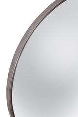 Bassett Black Silver Convex Wall Mirror