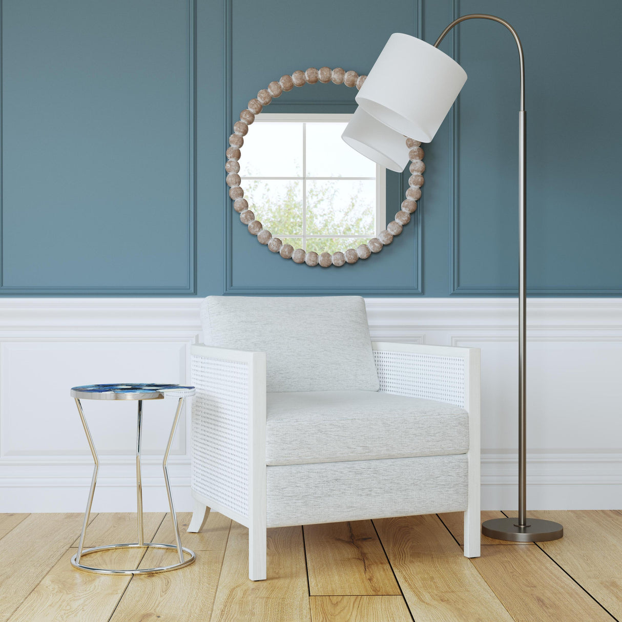 Bassett White Zeena Wall Mirror
