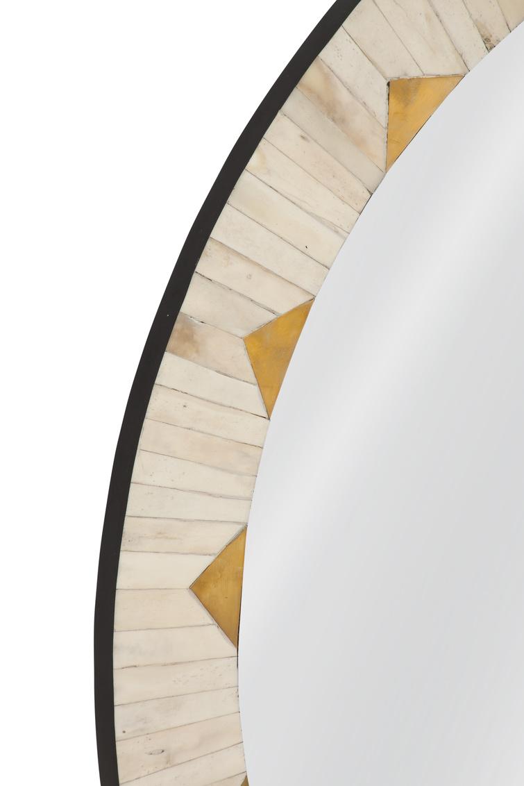 Bassett White Global Wall Mirror
