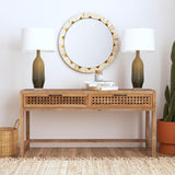 Bassett White Global Wall Mirror