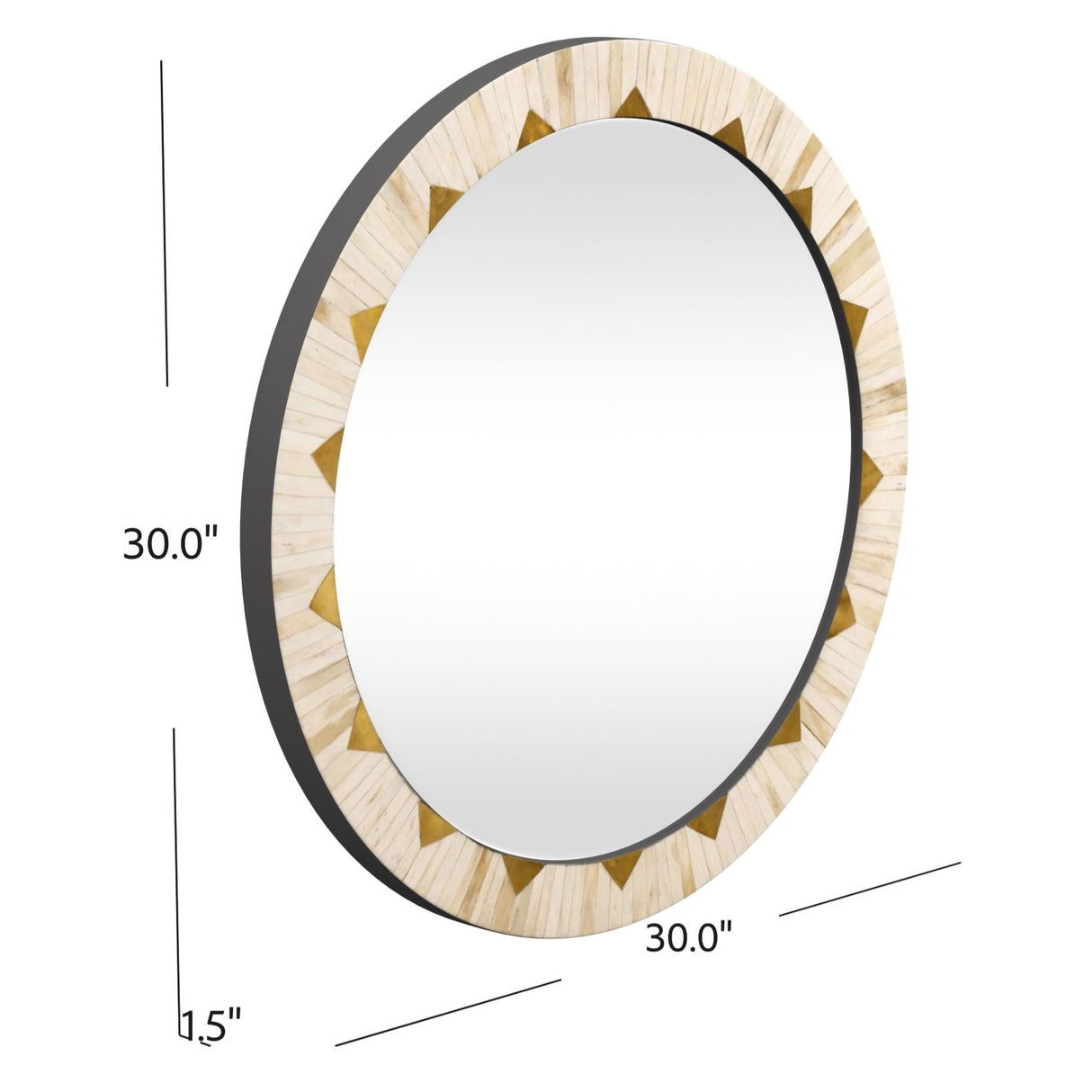 Bassett White Global Wall Mirror