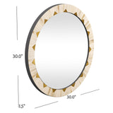 Bassett White Global Wall Mirror