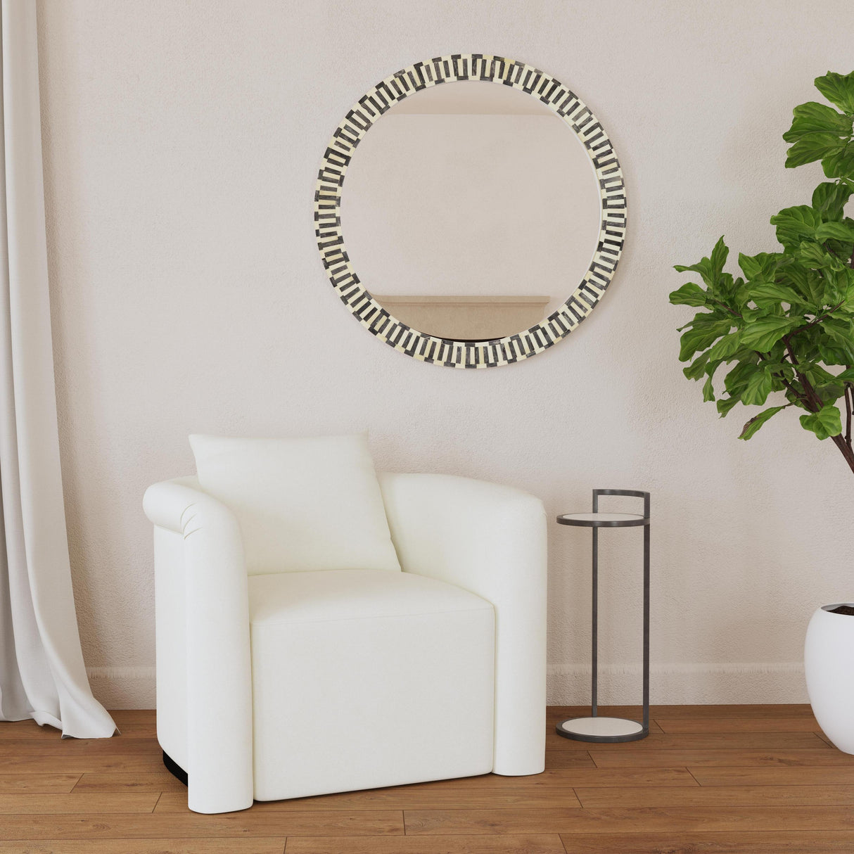 Bassett Gray Sceptre Wall Mirror