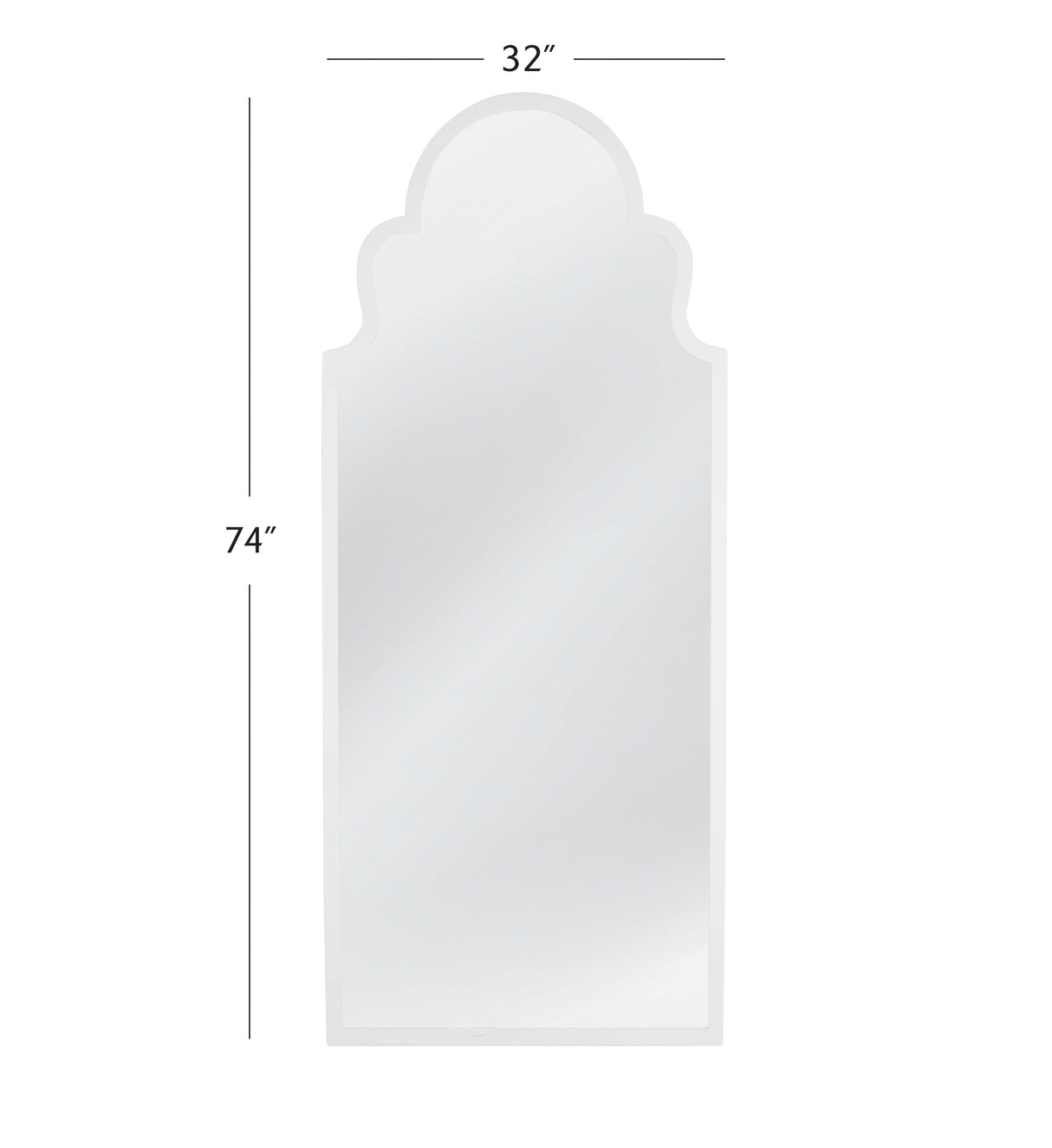 Bassett White Abbie Floor Mirror
