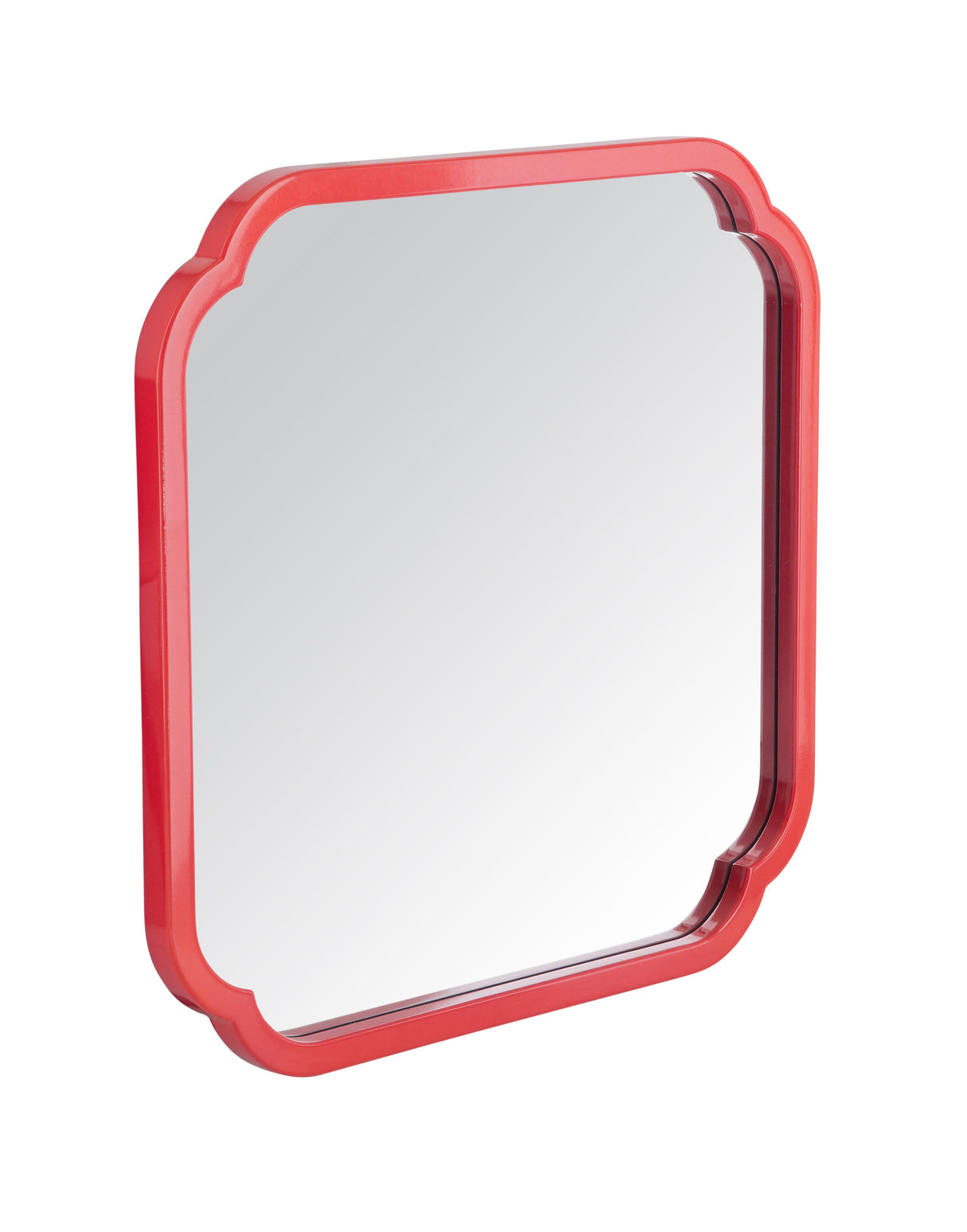 Bassett Red Flora Square Wall Mirror