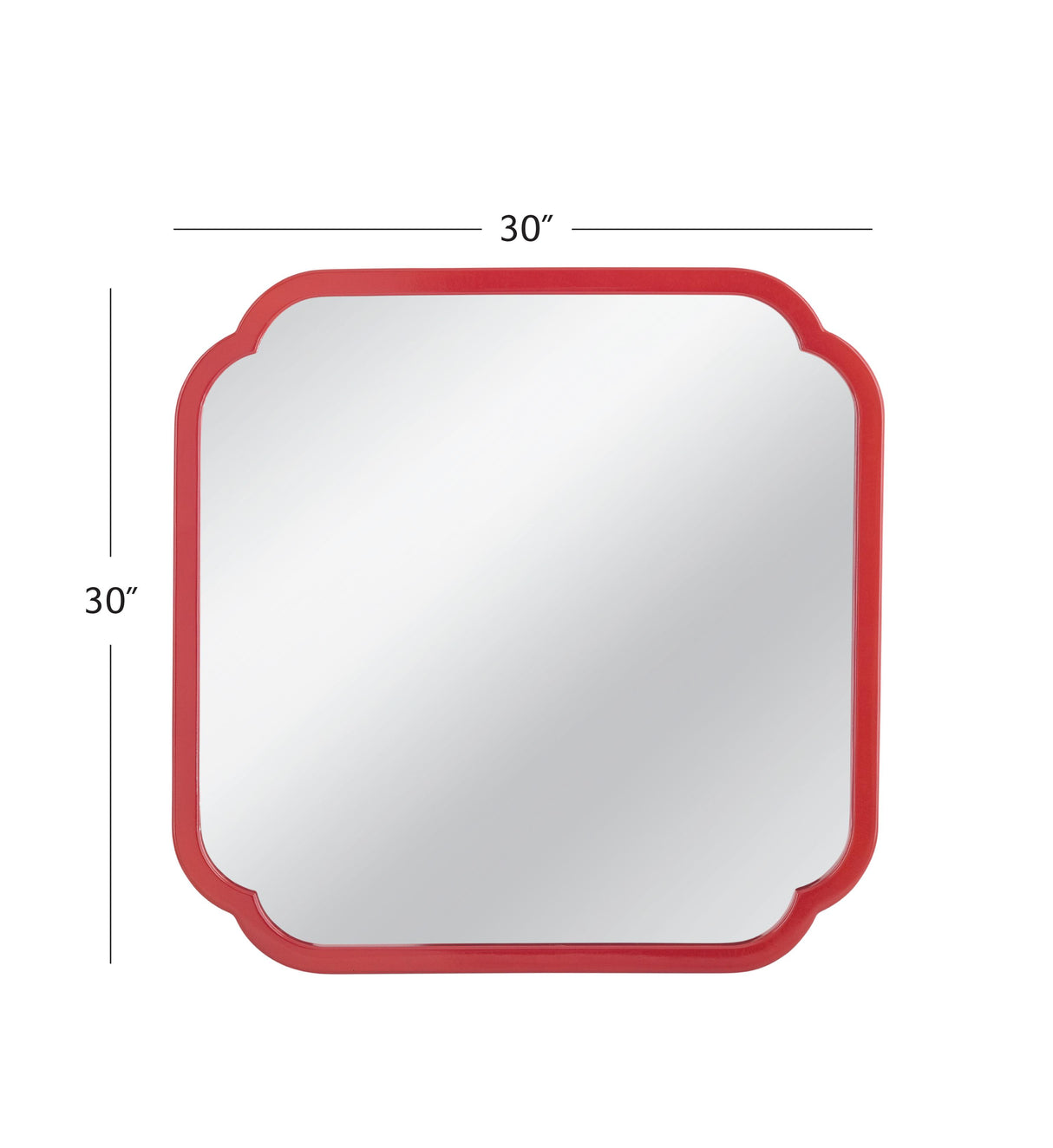Bassett Red Flora Square Wall Mirror