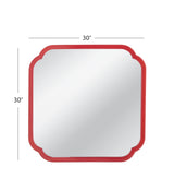 Bassett Red Flora Square Wall Mirror