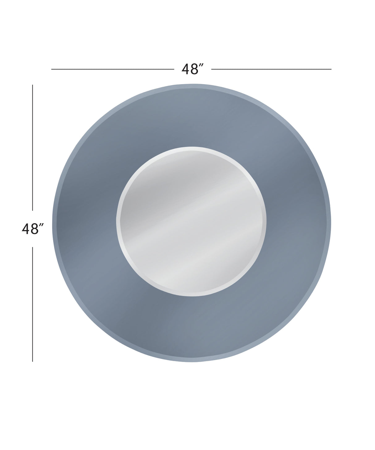 Bassett Gray Saturn Wall Mirror