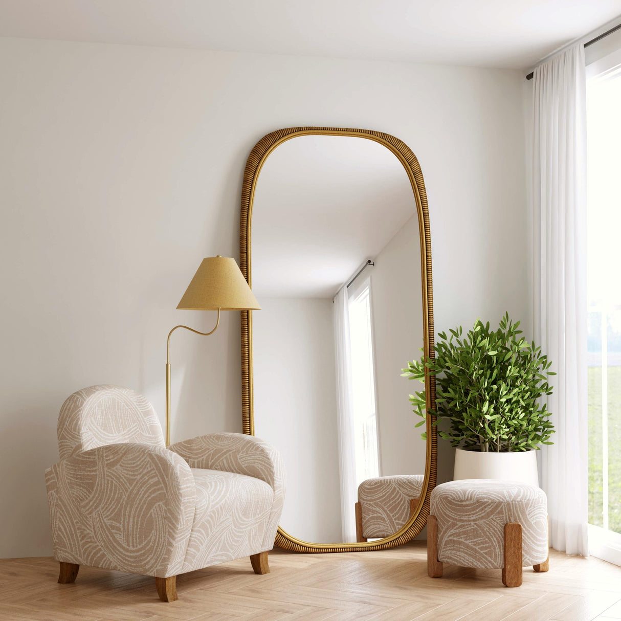 Bassett Gold Malton Floor Mirror