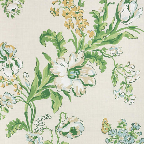 Brunschwig & Fils MAINTENON PRINT VERT/SOLEIL Fabric