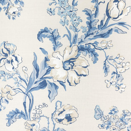 Brunschwig & Fils MAINTENON PRINT BLUE Fabric