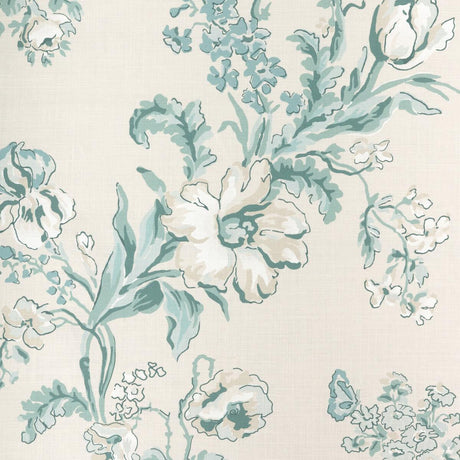 Brunschwig & Fils MAINTENON PRINT AQUA Fabric