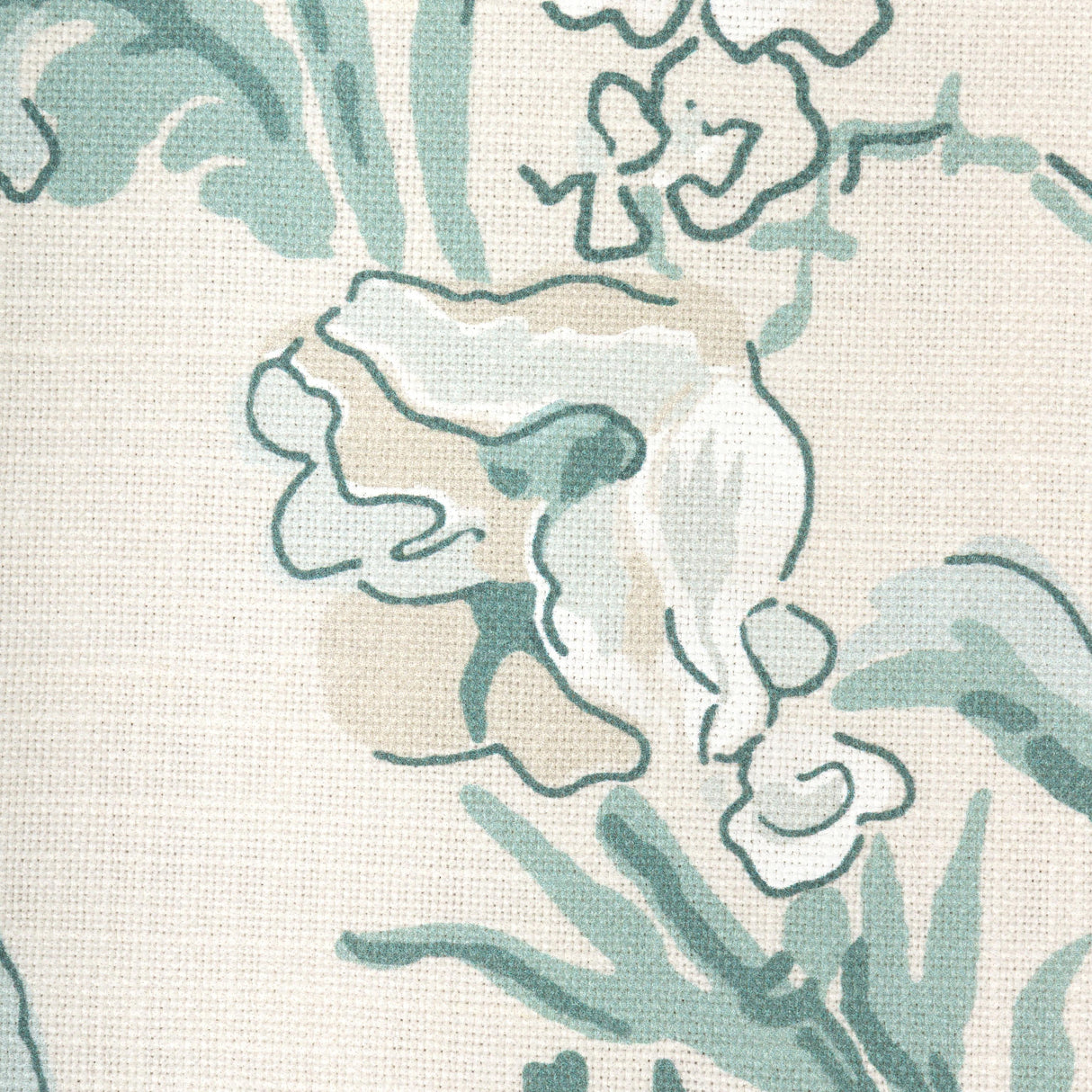 Brunschwig & Fils MAINTENON PRINT AQUA Fabric