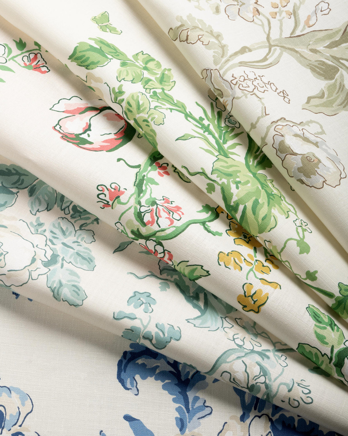 Brunschwig & Fils MAINTENON PRINT AQUA Fabric