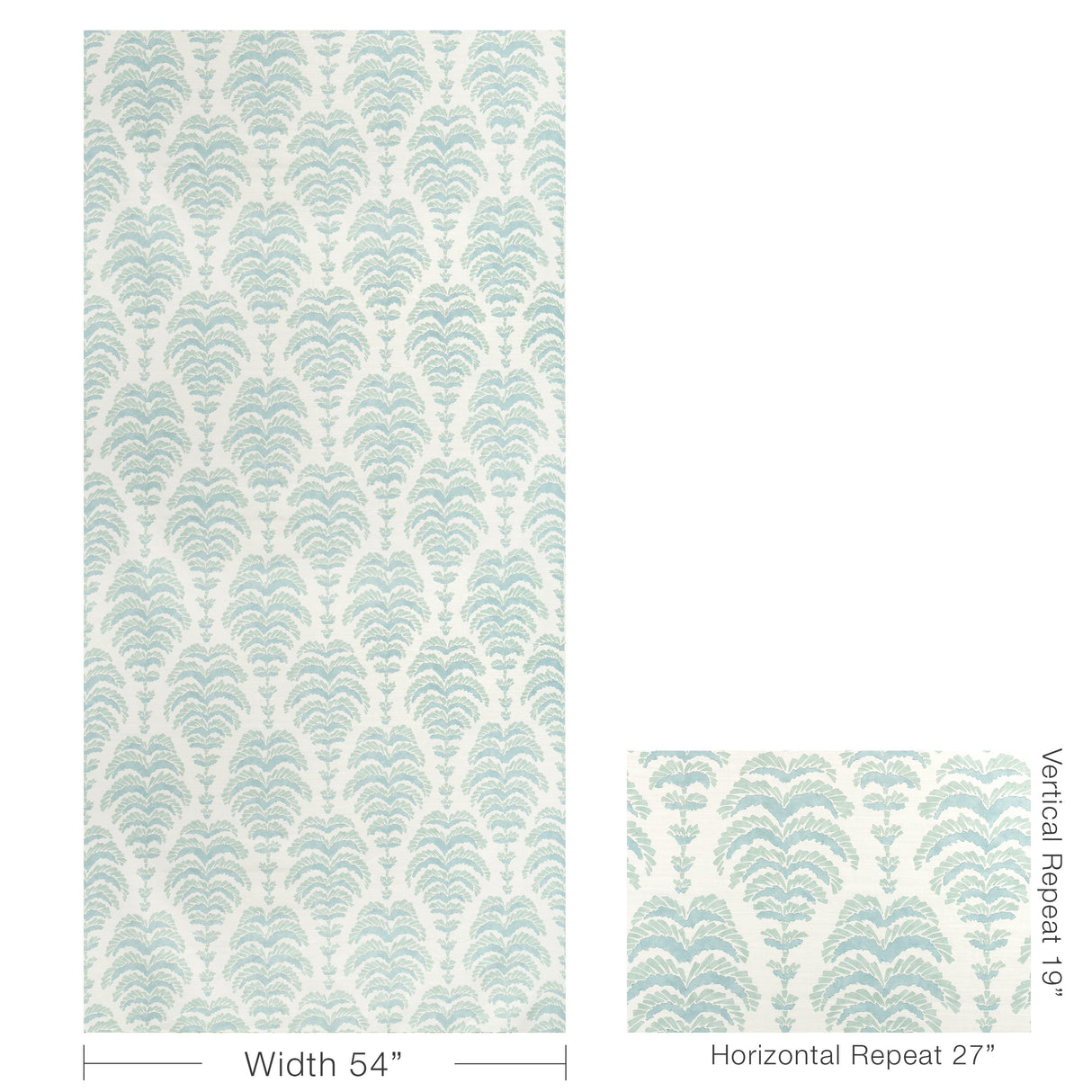 Brunschwig & Fils PONCHETTE PRINT AQUA Fabric