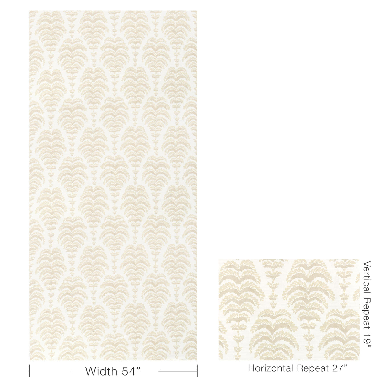 Brunschwig & Fils PONCHETTE PRINT BEIGE Fabric