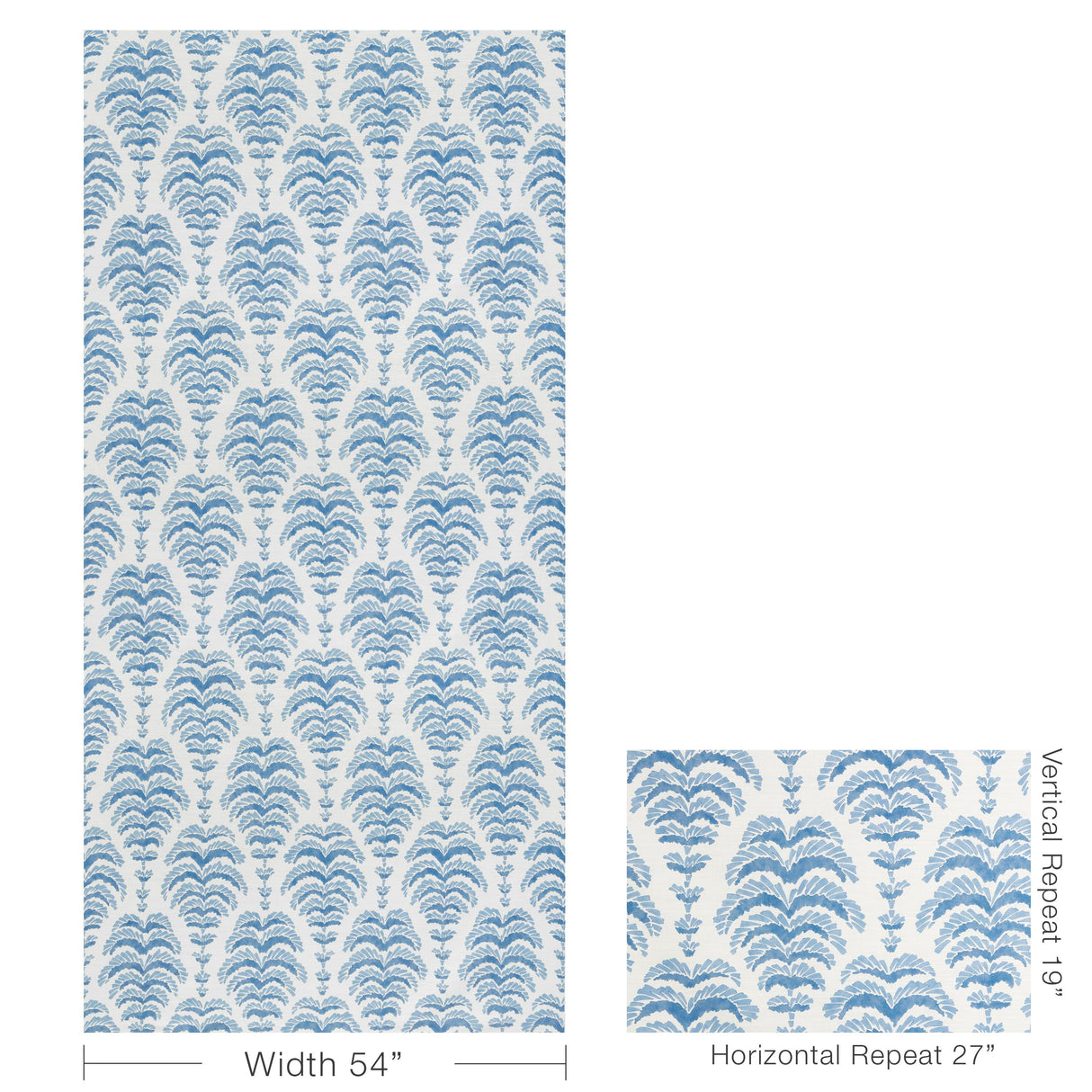 Brunschwig & Fils PONCHETTE PRINT DELFT Fabric
