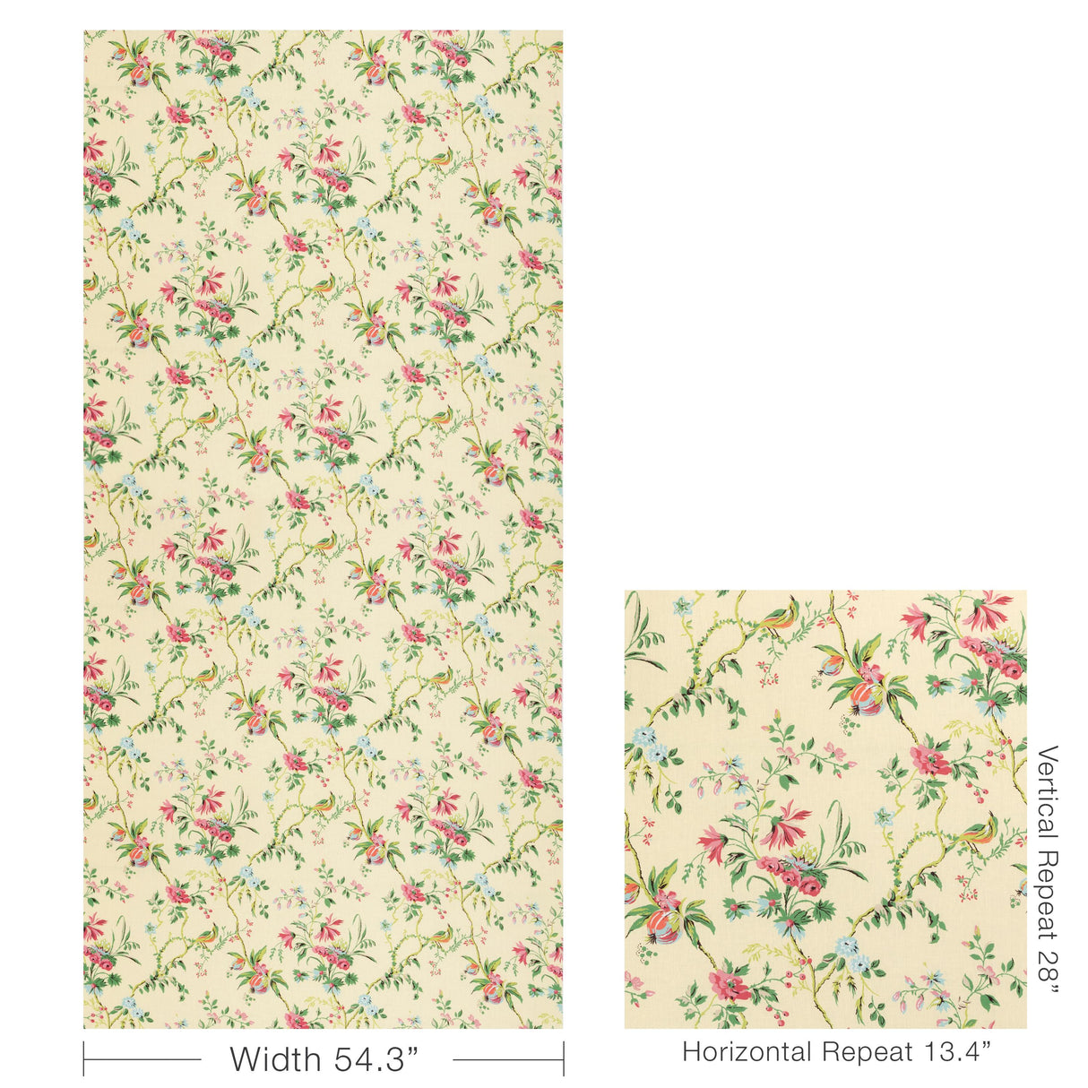 Brunschwig & Fils LOCKLIN PRINT CANARY Fabric