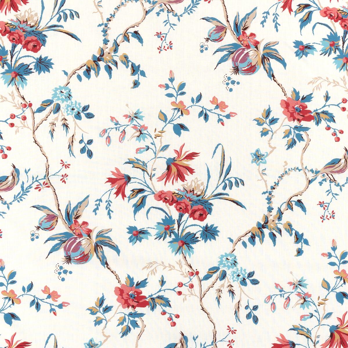 Brunschwig & Fils LOCKLIN PRINT RED/BLUE Fabric