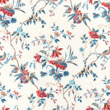 Brunschwig & Fils LOCKLIN PRINT RED/BLUE Fabric