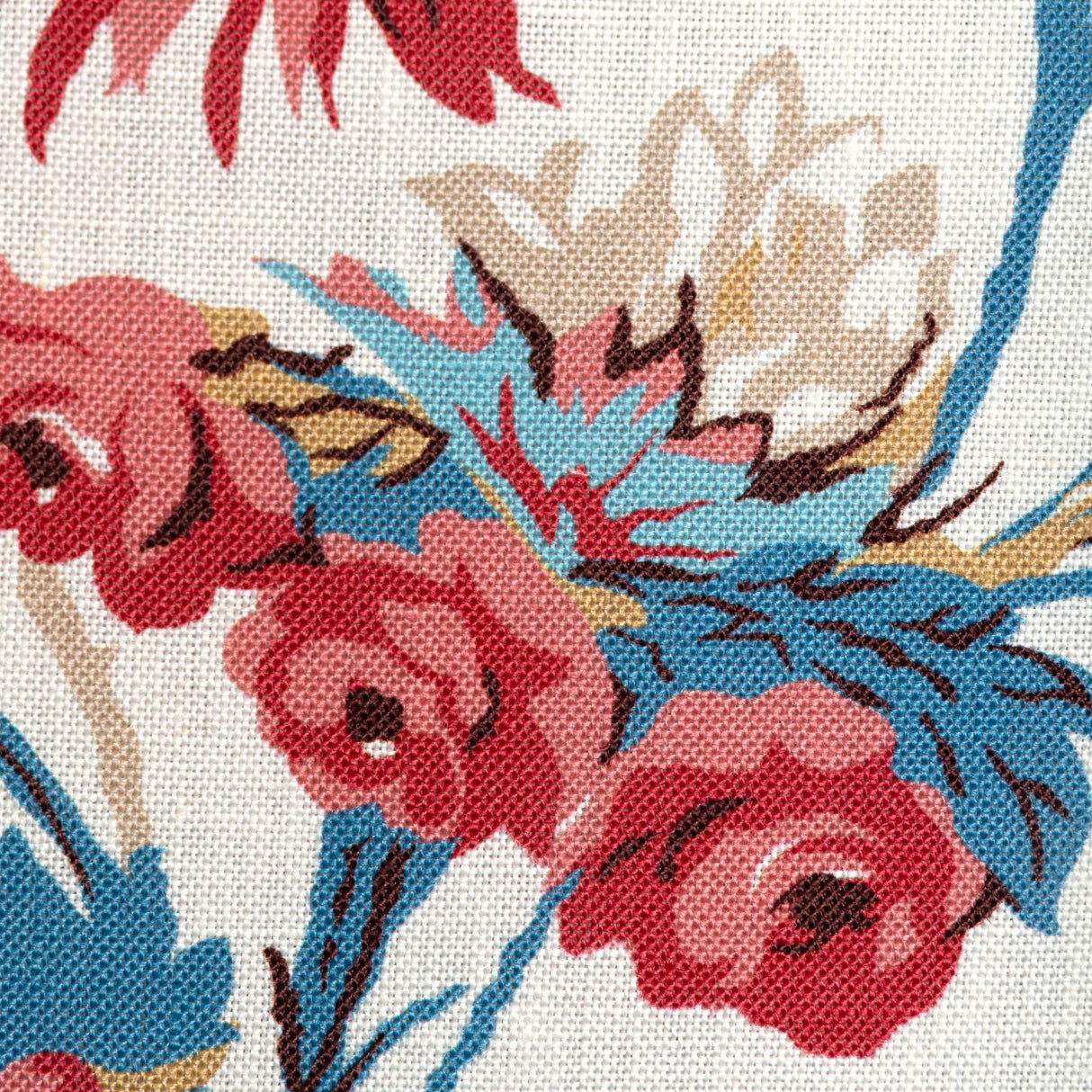 Brunschwig & Fils LOCKLIN PRINT RED/BLUE Fabric