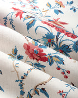 Brunschwig & Fils LOCKLIN PRINT RED/BLUE Fabric