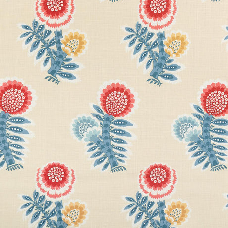 Brunschwig & Fils KUMALY PRINT RED/BLUE Fabric