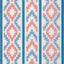 Brunschwig & Fils SARLAT WARP PRINT RED/BLUE Fabric