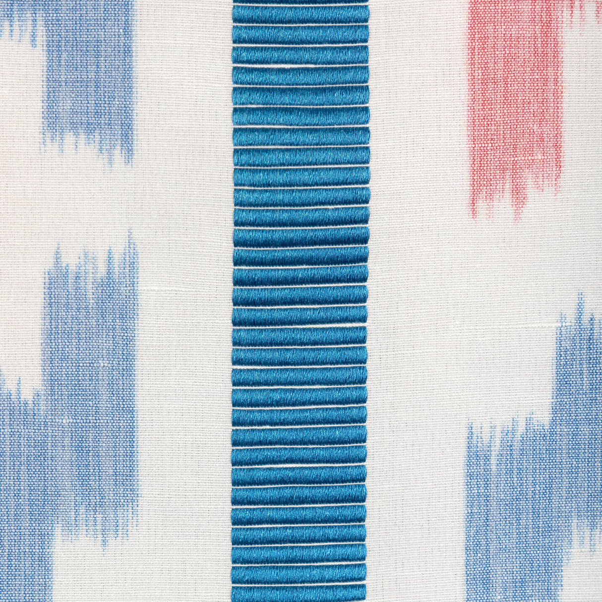 Brunschwig & Fils SARLAT WARP PRINT RED/BLUE Fabric